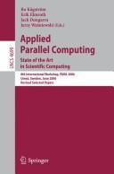 Cover of Applied parallel computing by PARA 2006 (2006 Umeå, Sweden)