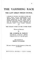 Front cover of The vanishing race by Joseph Kossuth Dixon