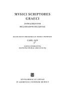 Cover of Musici Scriptores Graeci by Karl von Jan
