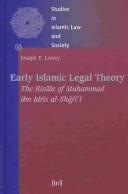 Cover of Early Islamic legal theory by Joseph E. Lowry