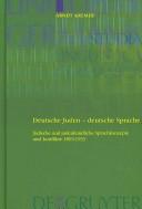 Front cover of Deutsche Juden, deutsche Sprache by Arndt Kremer