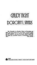 Cover of Gaudy night by Dorothy L. Sayers