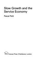 Front cover of Slow growth and the service economy by Pascal Petit