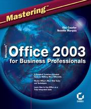 Cover of Mastering Microsoft Office 2003 for business professionals by Gini Courter