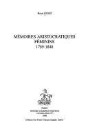 Front cover of Mémoires aristocratiques féminins by Henri Rossi
