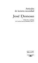 Front cover of Artículos de incierta necesidad by José Donoso