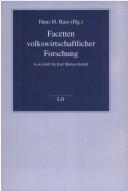 Front cover of Facetten volkswirtschaftlicher Forschung by Karl Marten Barfuss