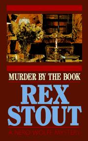 Cover of Murder by the book by Rex Stout
