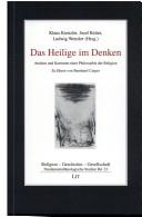 Front cover of Das Heilige im Denken: Ans atze und Konturen einer Philosophie der Religion; zu Ehren von Bernhard Casper by Bernhard Casper