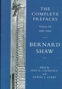 Cover of The complete prefaces by George Bernard Shaw