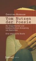 Front cover of Vom Nutzen der Poesie by Christina Burbaum