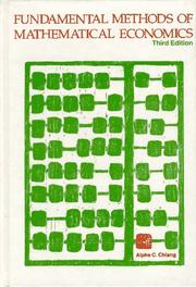 Cover of Fundamental methods of mathematical economics by Alpha C. Chiang