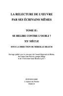 Cover of La relecture de l'œuvre par ses écrivains mêmes by Mireille Hilsum