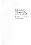 Front cover of Biotechnologie im Vergleich--wo steht Deutschland? by Birgit Soete