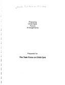 Cover of Financing child care by Canada. Task Force on Child Care.