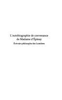 Front cover of L' autobiographie de convenance de Madame d'Epinay by Odette David