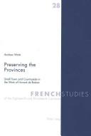 Cover of Preserving the provinces by Watts, Andrew Ph. D.