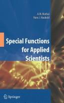 Front cover of Special functions for applied scientists by A. M. Mathai