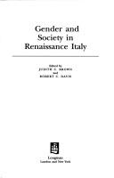 Front cover of Gender and society in Renaissance Italy by Robert C. Davis Jr.