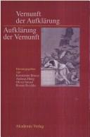 Front cover of Vernunft der Aufklärung-Aufklärung der Vernunft by Andreas Hütig