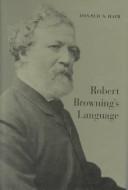 Cover of Robert Browning's language by Donald S. Hair