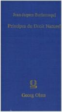 Cover of Principes du droit naturel by J. J. Burlamaqui