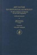 Cover of On historical astrology by Abū Maʻshar
