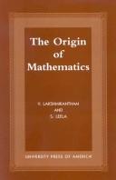 Cover of The origin of mathematics by V Lakshmikantham