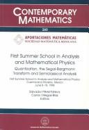 Front cover of First Summer School in Analysis and Mathematical Physics by Summer School in Analysis and Mathematical Physics (1st 1998 Cuernavaca, Mexico)