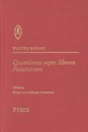 Cover of Quaestiones super librum Posteriorum by Gualterus Burlaeus
