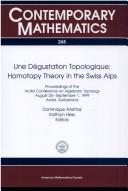 Front cover of Une dégustation topologique by Arolla Conference on Algebraic Topology (1999 Arolla, Switzerland)