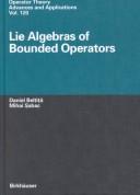 Front cover of Lie algebras of bounded operators by Daniel Beltiță