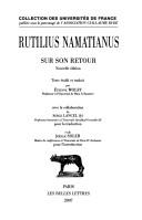 Front cover of De reditu suo by Claudius Rutilius Namatianus
