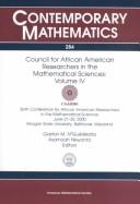 Front cover of Council for African American Researchers in the Mathematical Sciences by Conference for African-American Researchers in the Mathematical Sciences (6th 2000 Baltimore, Md.)