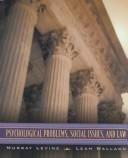 Cover of Psychological problems, social issues, and law by Murray Levine