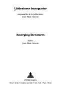 Front cover of Littératures émergentes = by Jean-Marie Grassin