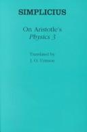 Cover of On Aristotle's "Physics 3" by Simplicius of Cilicia