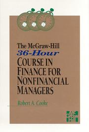 Cover of The McGraw-Hill 36-hour course in finance for nonfinancial managers by Robert A. Cooke