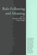 Front cover of Rule-following and meaning by Alexander Miller