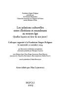 Front cover of Les relations culturelles entre chrétiens et musulmans au moyen âge by Alain Besançon