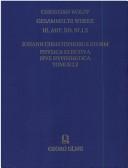 Cover of Physica electiva sive hypothetica by Johann Christophorus Sturm