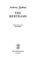 Cover of The Bertrams by Anthony Trollope