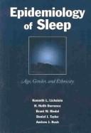 Front cover of Epidemiology of sleep by Kenneth L. Lichstein