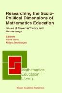 Cover of Researching the socio-political dimensions of mathematics education by Paola Valero
