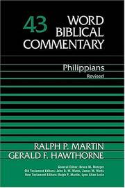 Cover of Philippians by Gerald F. Hawthorne