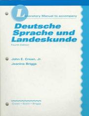 Front cover of Laboratory Manual to Accompany Deutsche Sprache Und Landeskunde by John E. Crean