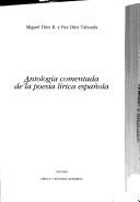 Front cover of Antología comentada de la poesía lírica española by Miguel Díez Rodríguez