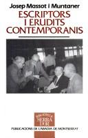 Front cover of Escriptors i erudits contemporanis by Josep Massot i Muntaner