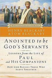 Front cover of Anointed to be God's servants by Henry T. Blackaby