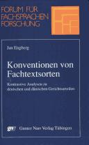 Front cover of Konventionen von Fachtextsorten by Jan Engberg